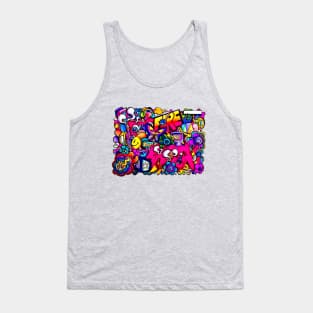 Crazy Art Work Tank Top